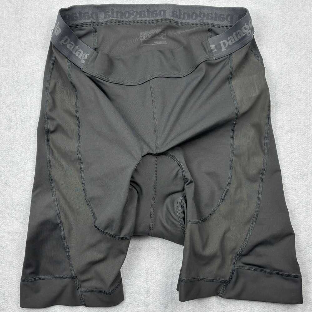 Patagonia Cycling Bib Shorts Mens Medium Charcoal Gray Padded Bike Criterium M